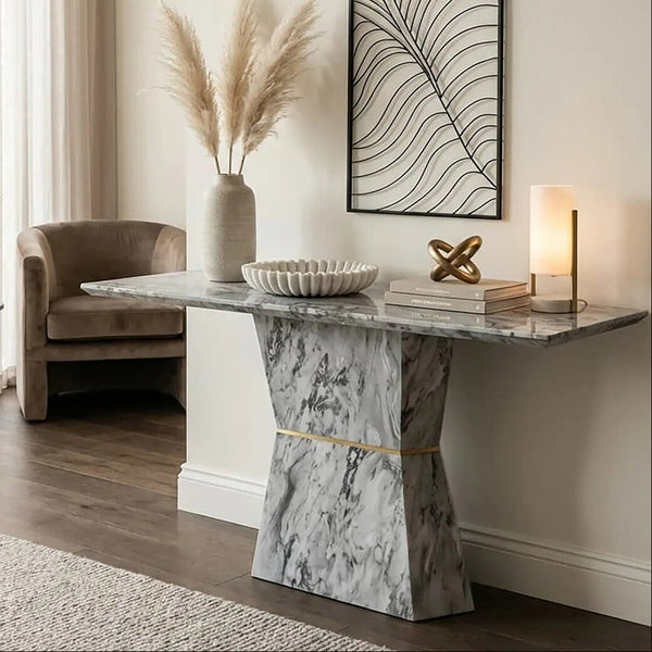 Spezia Grey Marble Console Table