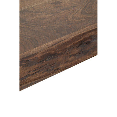 Natural Wood Top Dining Table with Stainless Steel Looped Base | Hampstead