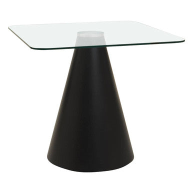 Azalea Clear Glass Square Dining Table