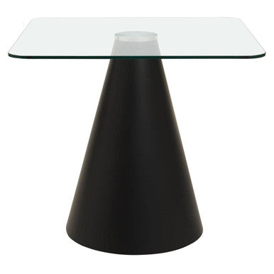 Azalea Clear Glass Square Dining Table