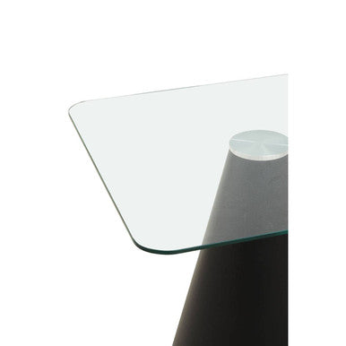 Azalea Clear Glass Square Dining Table