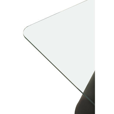 Azalea Clear Glass Square Dining Table