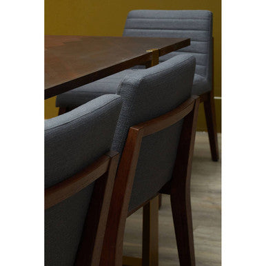 Brando Acacia Veneer Dining Table with Antique Brass Finish Legs