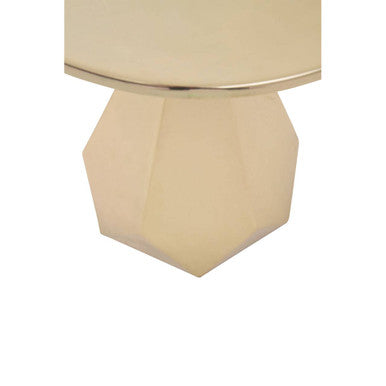 Amira Gold Finish Round Side Table
