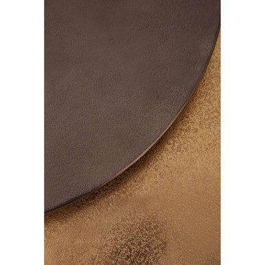 Amira Gold and Zinc Metal Nest of 2 Tables with Space Saving Design