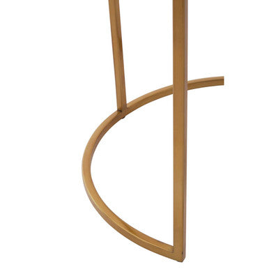 Amira Gold and Zinc Metal Nest of 2 Tables with Space Saving Design
