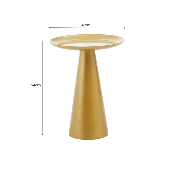 Pali Gold Finish Round Side Table