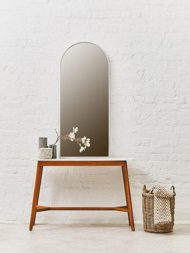 White Marble Top Console Table with Sustainable Acacia Wood Base | Myan