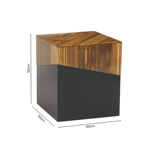 Square Side Table with Black Finish | Gabor