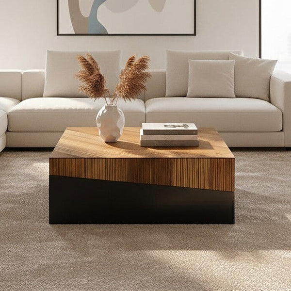 Large Square Coffee Table with Black Finish | Gabor
