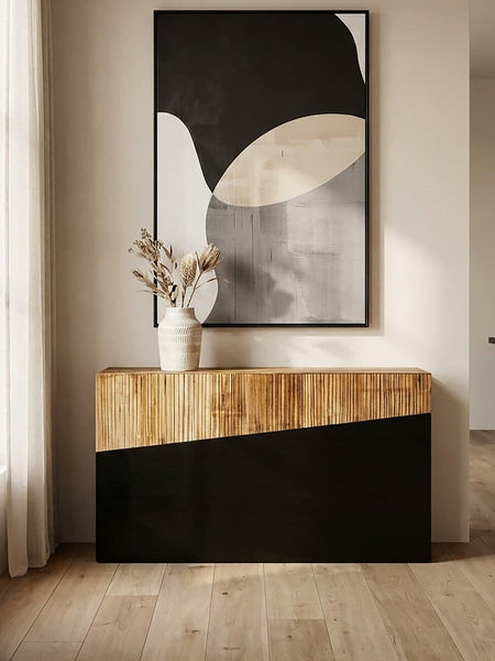 Ebony and Natural Console Table | Gabor