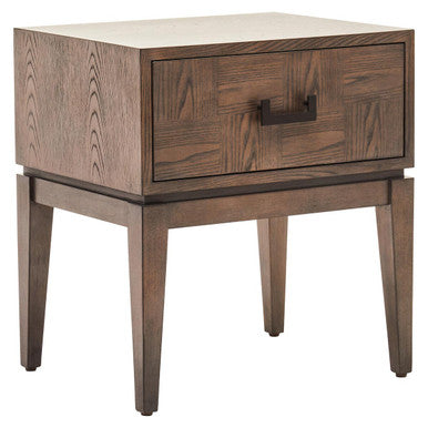 Dimaro Antique Grey Finish 1 Drawer Side Table