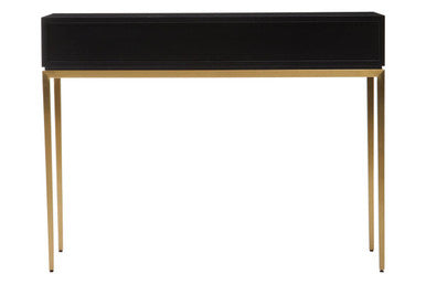 Deruta Black and Grey Shagreen Effect 1 Drawer Console Table