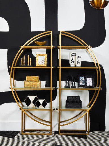 Vogue Right Half Moon Shelf Unit