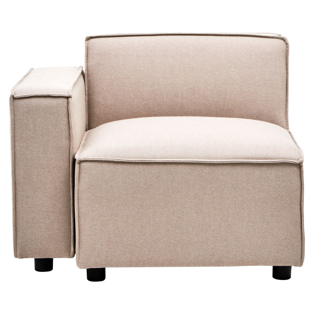 Toulouse Natural Fabric Left Arm Modular Sofa