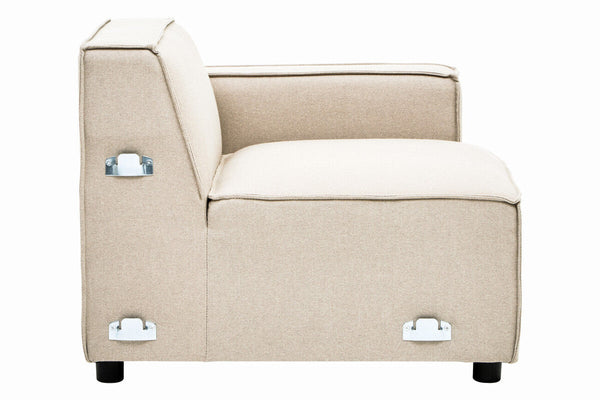Toulouse Cream Fabric Right Arm Modular Sofa