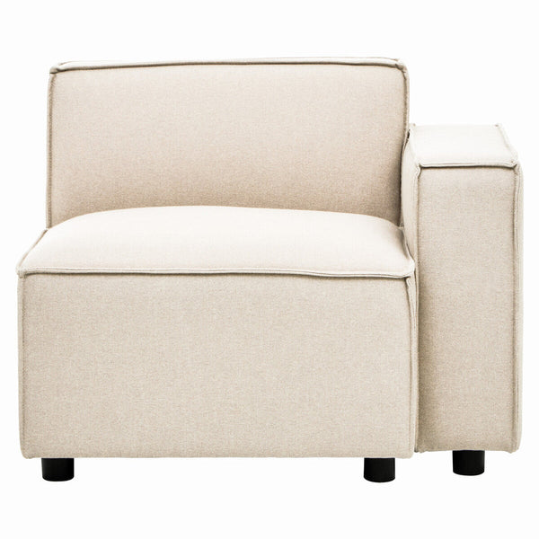 Toulouse Cream Fabric Right Arm Modular Sofa