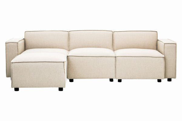 Toulouse Cream Fabric Right Arm Modular Sofa