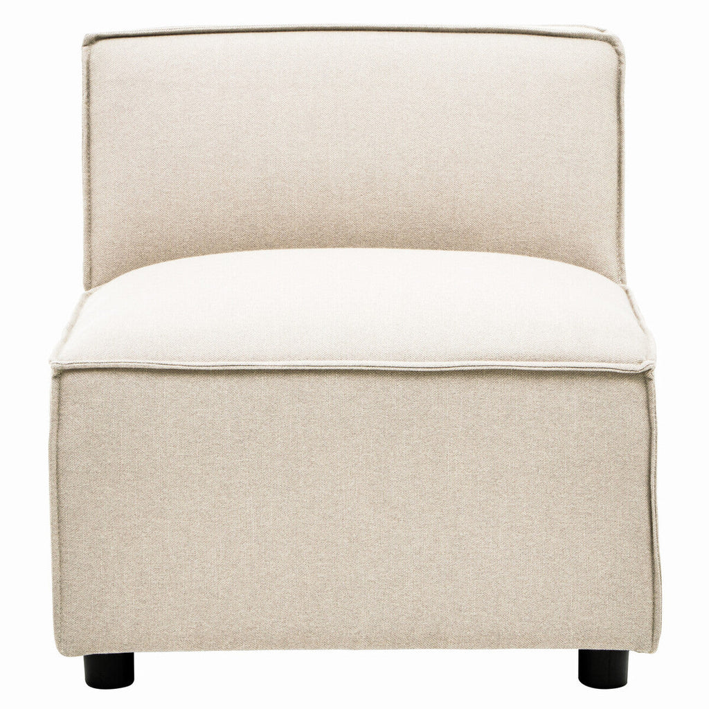 Toulouse Cream Fabric Armless Modular Sofa