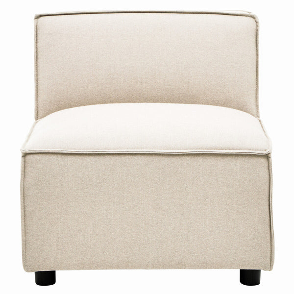 Toulouse Cream Fabric Armless Modular Sofa