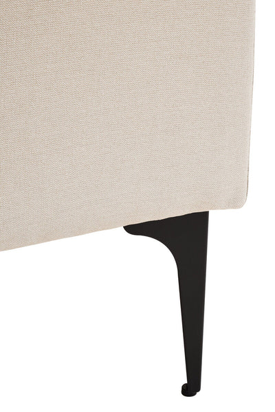 Troyes Cream Three Seat Right Chaise Sofa