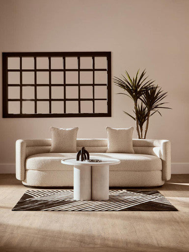 Walsa Whitewash Mango Wood Column Detail Coffee Table