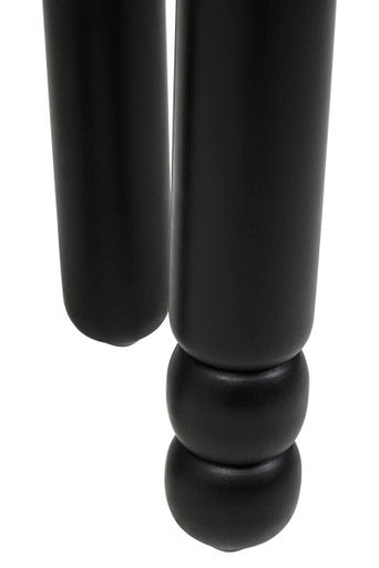 Walsa Black Finish Mango Wood Round Side Table