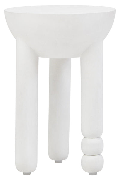 Walsa Whitewash Mango Wood Round Side Table