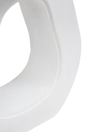 Walsa Whitewash Mango Wood Side Table with Cutout Detail