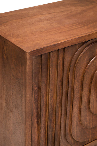 Sangar Two Door Mango Wood Carved Sideboard