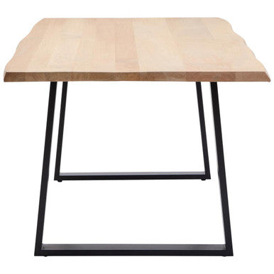 Persolo Natural Mango Wood Rectangular Dining Table with Live Edge