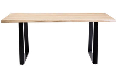 Persolo Natural Mango Wood Rectangular Dining Table with Live Edge