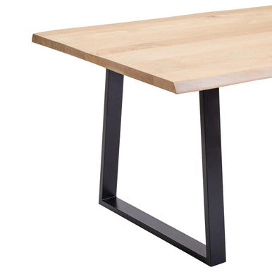 Persolo Natural Mango Wood Rectangular Dining Table with Live Edge