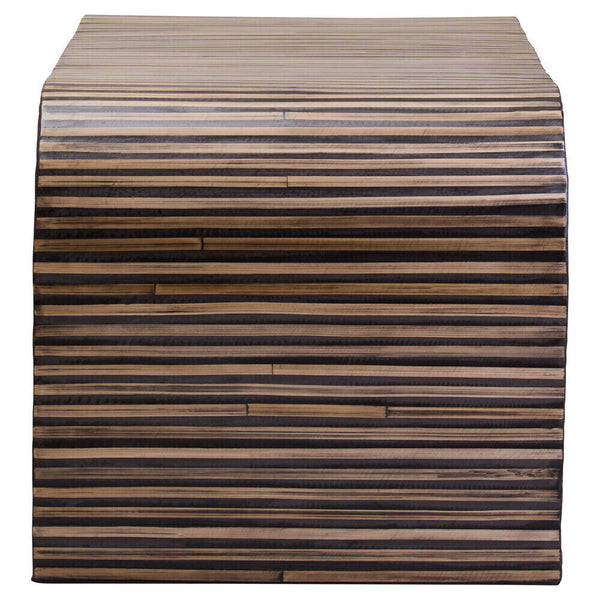 Bambusa Natural Bamboo Inlay Curved Coffee Table
