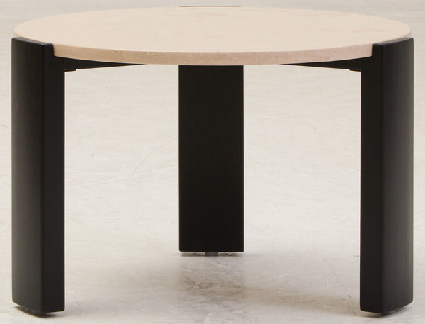 Palermo Round Cream Marble Top Small Coffee Table