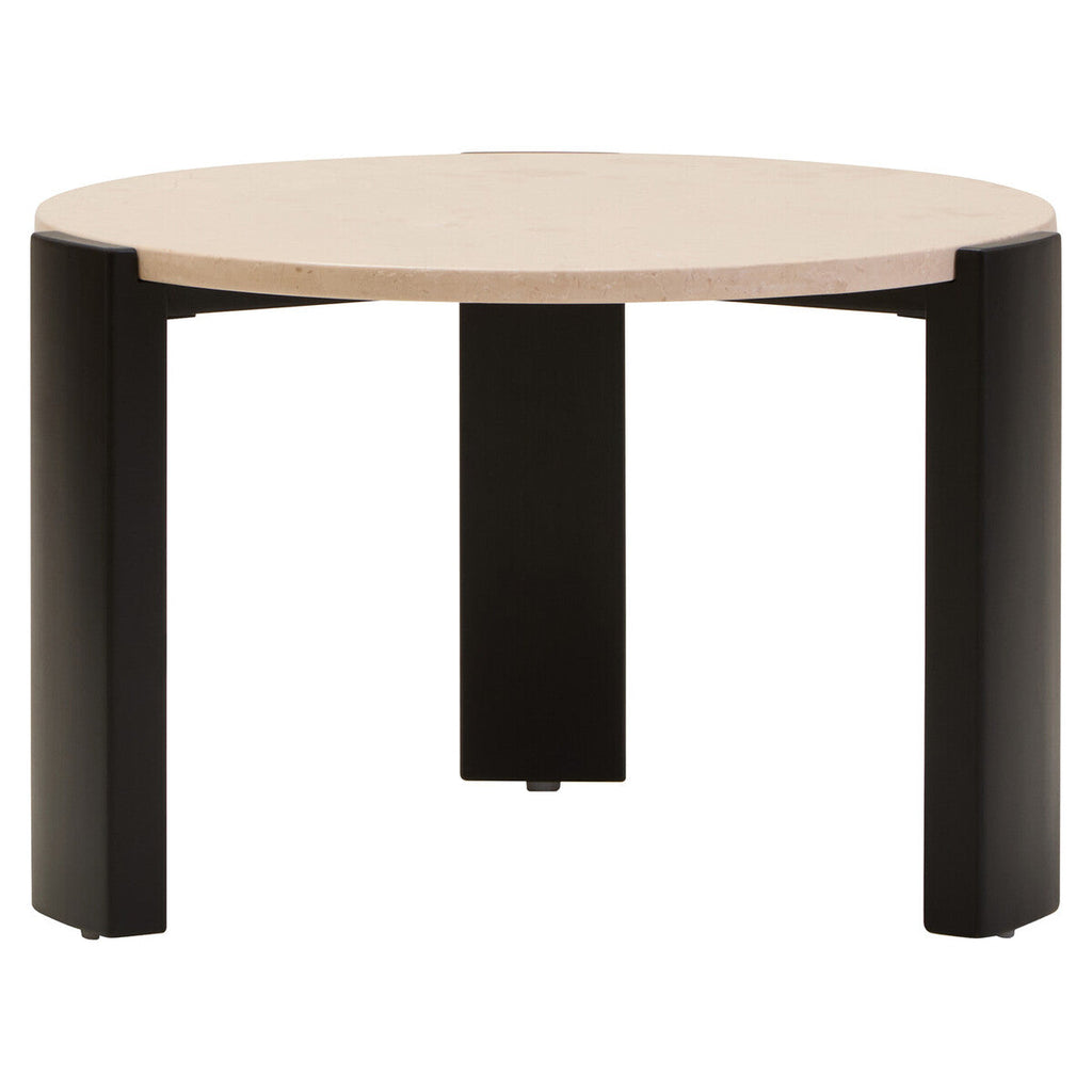 Palermo Round Cream Marble Top Small Coffee Table