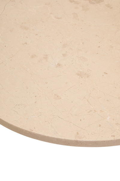Palermo Round Cream Marble Top Small Coffee Table