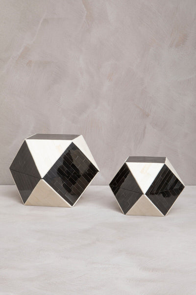 Donato Black and White Small Trinket Box