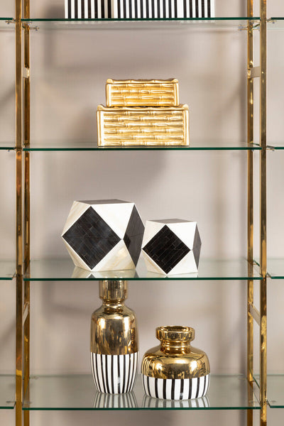 Donato Black and White Small Trinket Box