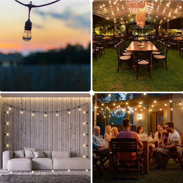 Pollux LED Edison Bulb String Festoon Light ST14 IP65 Waterproof