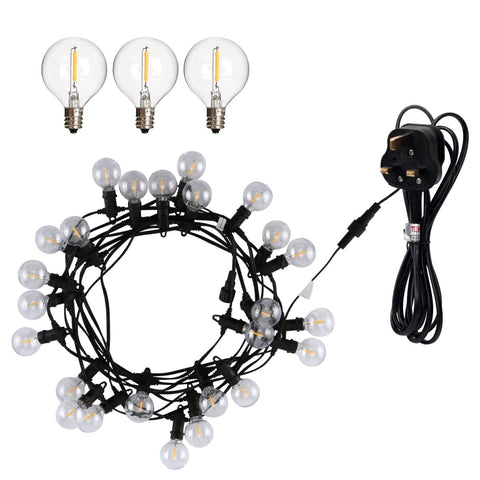 Castor LED Bulb String Globe Golf Ball G40 E12 Weatherproof Festoon Light