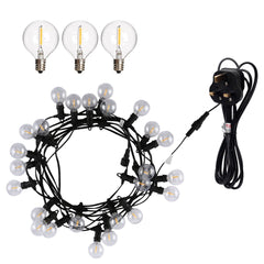 Castor LED Bulb String Globe Golf Ball G40 E12 Weatherproof Festoon Light