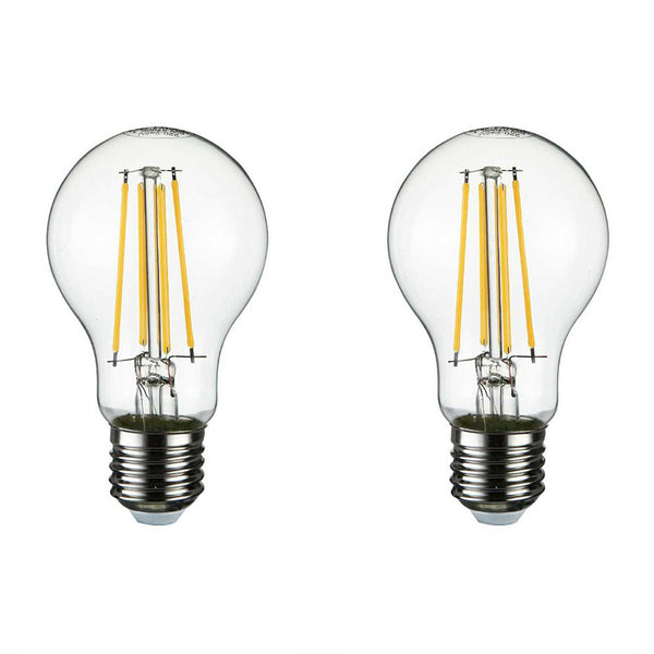 LED Dimmable Filament A60 GLS Bulb E27 Edison Screw 6.5W Warm White 2700K