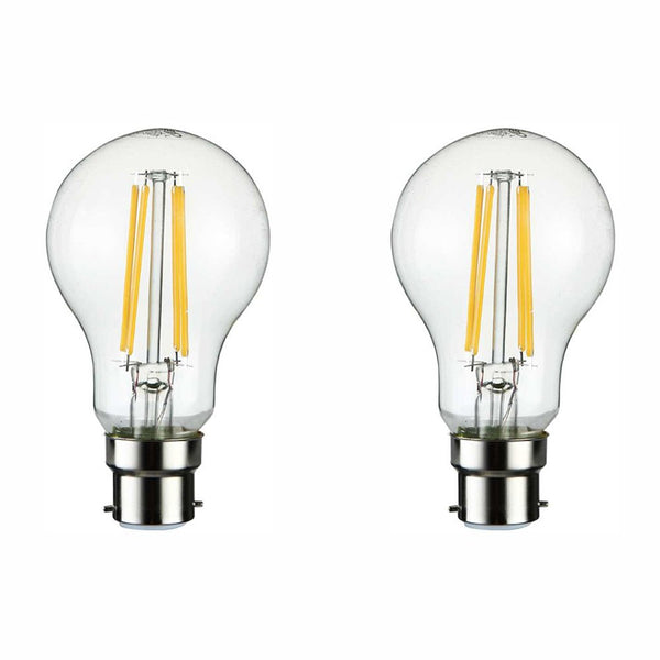 LED Dimmable Filament A60 GLS Bulb B22 Bayonet Cap 6.5W Warm White 2700K