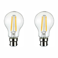 TEKLED
LED Dimmable Filament A60 GLS Bulb B22 Bayonet Cap 6.5W Warm White 2700K - Pack of 2 or 4