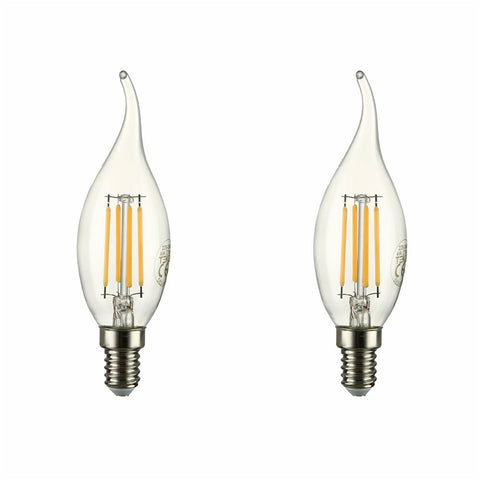 LED Dimmable Filament C35 Candle Bulb E14 Small Edison Screw 4W Warm White 2700K