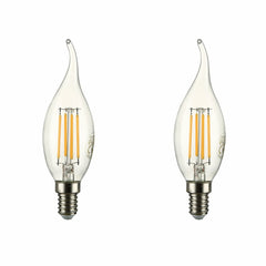 LED Dimmable Filament C35 Candle Bulb E14 Small Edison Screw 4W Warm White 2700K