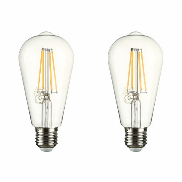 LED Dimmable Filament ST64 Edison Bulb E27 Edison Screw 6.5W