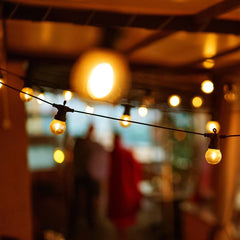 13M  42FT  Festoon String Garden Lights IP65 Christmas Warm White Outdoor Mains LED UK Lighting Legends branded.