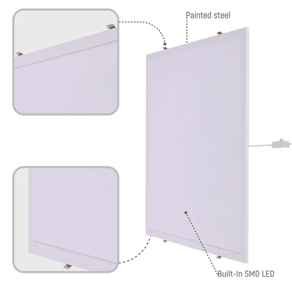 600x600 Luminous Switch 3CCT LED Panel Light 2x2ft 40W